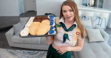 Sampling the scout girl's cookie